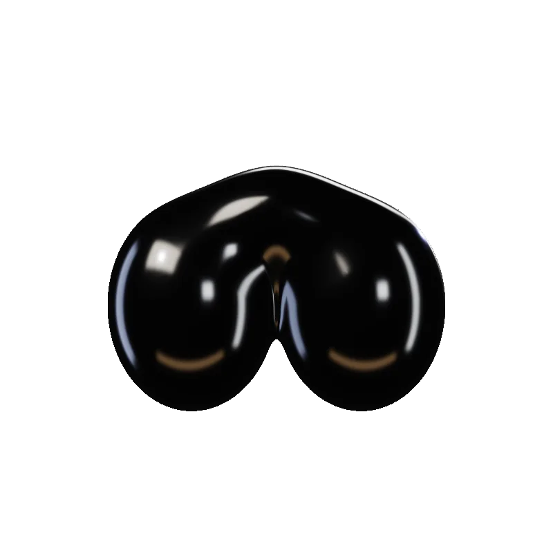 A pristine chrome Solid Balls ball.